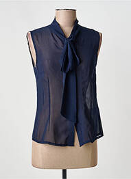 Chemisier coupe cintrée sans manche bleu MOLLY BRACKEN femme