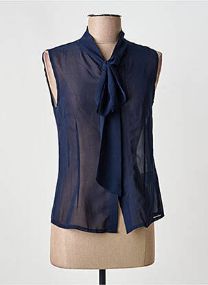 Chemisier coupe cintrée sans manche bleu MOLLY BRACKEN femme