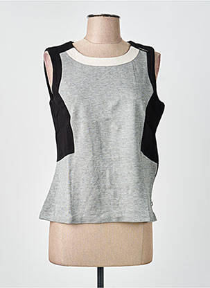 Top stretch sans manche noir ANGY SIX femme