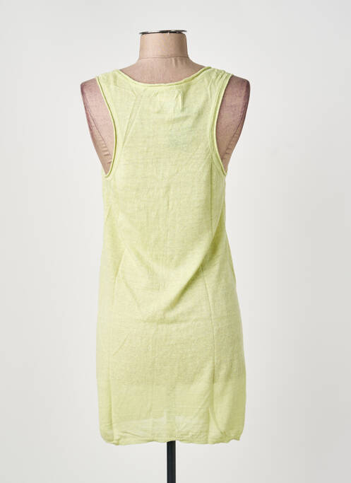 Top stretch sans manche vert SCHOOL RAG femme