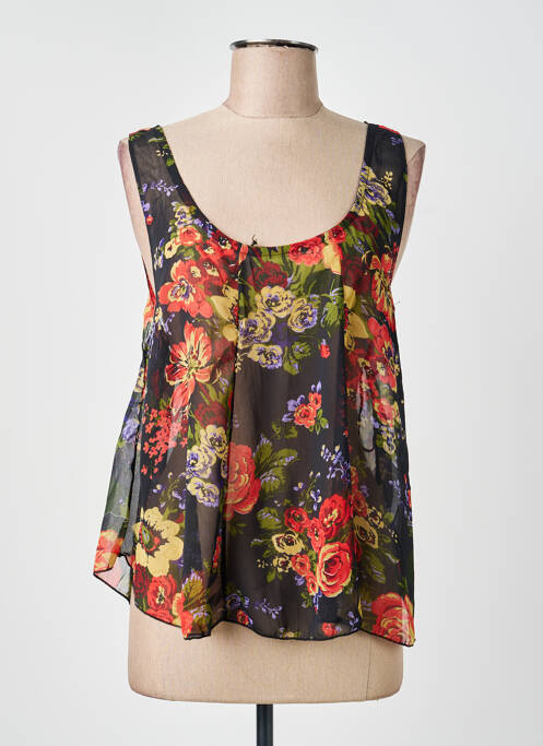 Top coupe cintrée sans manche noir MOLLY BRACKEN femme