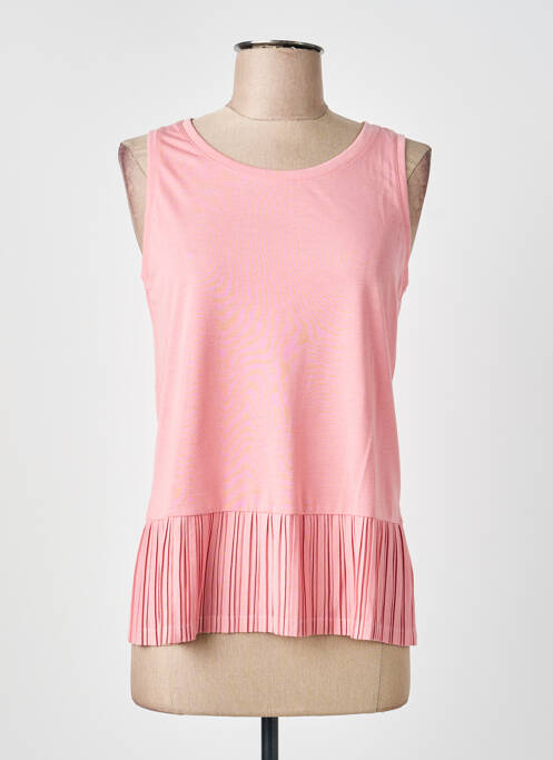 Top tissage jersey sans manche rose STREET ONE femme
