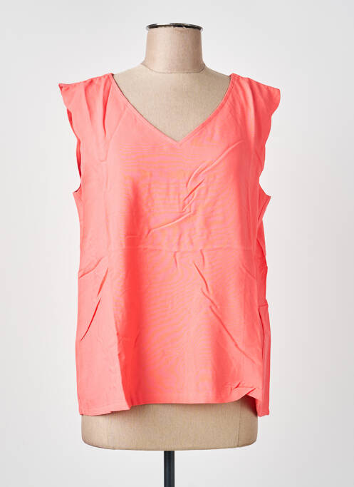 Top col v sans manche rose STREET ONE femme