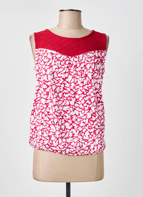 Top tissage jersey sans manche rouge STREET ONE femme