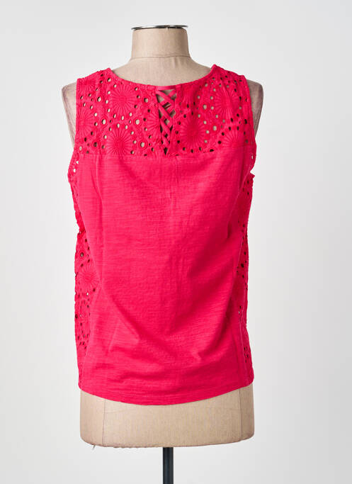 Top coupe cintrée sans manche rose STREET ONE femme