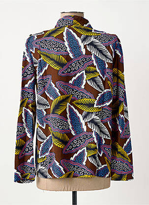 Chemisier coupe cintrée manches longues marron MOLLY BRACKEN femme