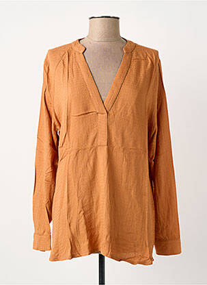 Tunique manches longues col v orange MOLLY BRACKEN femme