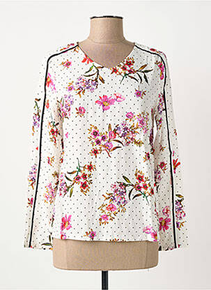 Blouse imprimé fleurs manches longues blanc STREET ONE femme