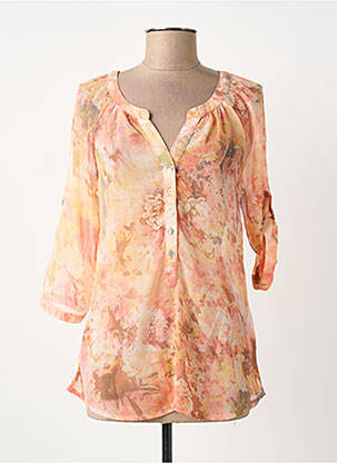 Tunique manches longues tissage crêpe orange STREET ONE femme