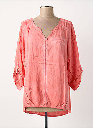Tunique manches longues col v rose CECIL femme