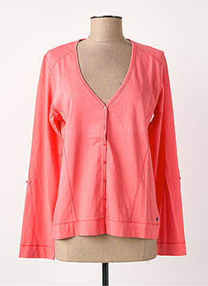 Gilet manches longues stretch rose CECIL femme