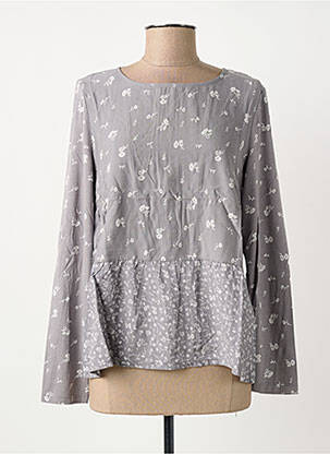Blouse imprimé fleurs manches longues gris STREET ONE femme