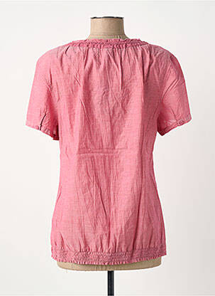 Blouse col rond manches courtes rose CECIL femme