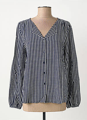 Chemisier coupe droite manches longues bleu STREET ONE femme