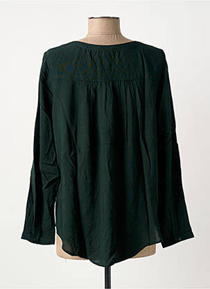 Blouse tissage popeline manches longues vert STREET ONE femme