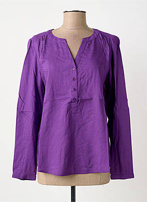Blouse poignets boutonnés avec fente manches longues violet STREET ONE femme