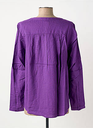 Blouse poignets boutonnés avec fente manches longues violet STREET ONE femme