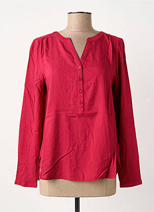 Blouse poignets boutonnés avec fente manches longues rouge STREET ONE femme