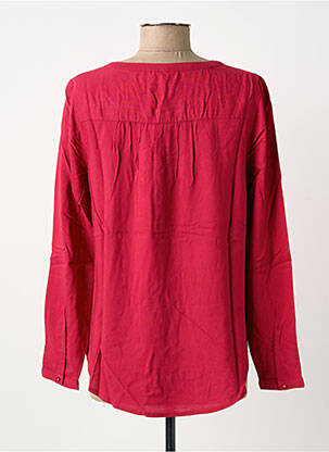 Blouse tissage popeline manches longues rouge STREET ONE femme