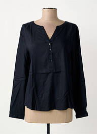 Blouse poignets boutonnés avec fente manches longues noir STREET ONE femme