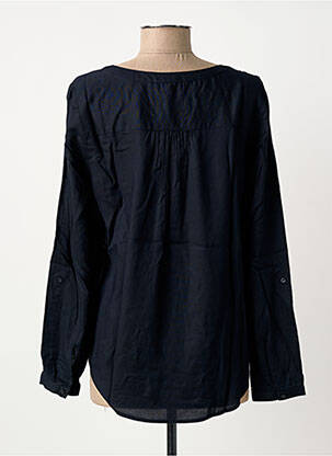 Blouse poignets boutonnés avec fente manches longues noir STREET ONE femme