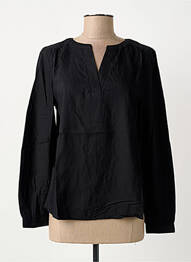 Blouse poignets boutonnés avec fente manches longues noir STREET ONE femme