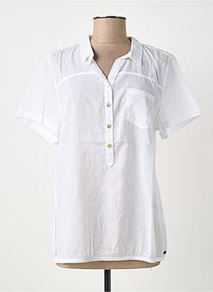 Blouse légère et transparente manches courtes blanc CECIL femme