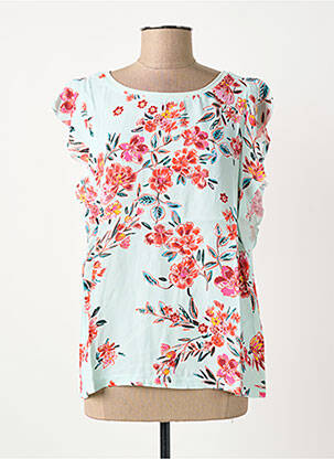 Top coupe fluide manches courtes vert STREET ONE femme