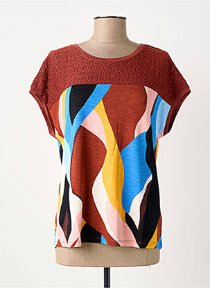 T-shirt coupe droite manches courtes orange STREET ONE femme