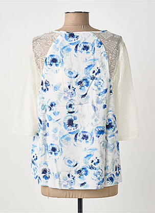 Blouse imprimé fleurs manches 3/4 blanc SCHOOL RAG femme