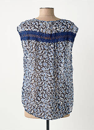 Blouse légère et transparente sans manche bleu MOLLY BRACKEN femme