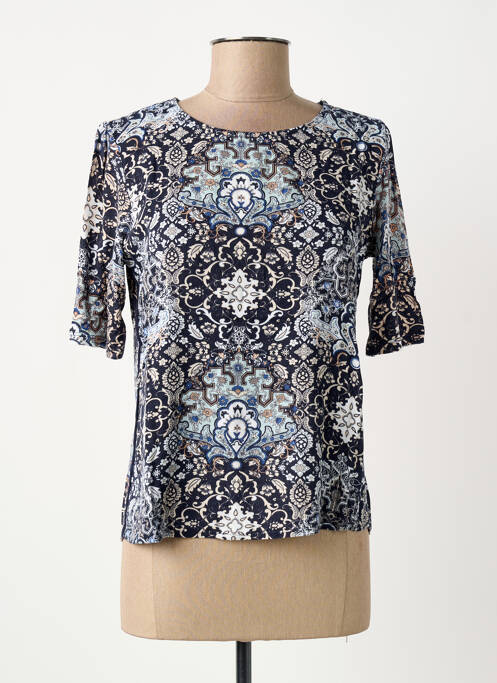 Top tissage jersey manches courtes bleu STREET ONE femme