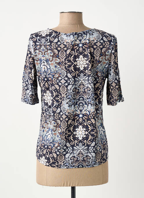 Top tissage jersey manches courtes bleu STREET ONE femme