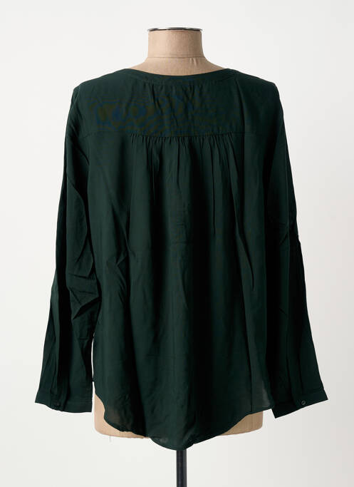 Blouse tissage popeline manches longues vert STREET ONE femme