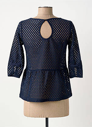 Top coupe cintrée manches 3/4 bleu SCHOOL RAG femme