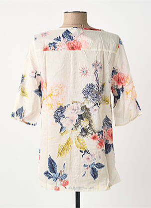 Blouse légère et transparente manches 3/4 beige MOLLY BRACKEN femme