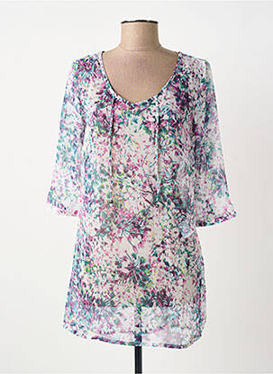 Tunique manches longues tissage crêpe violet STREET ONE femme