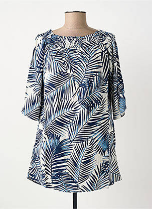 Tunique manches longues manches 3/4 bleu MOLLY BRACKEN femme