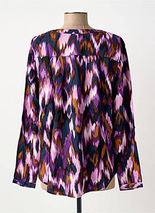 Blouse tissage popeline manches longues violet STREET ONE femme