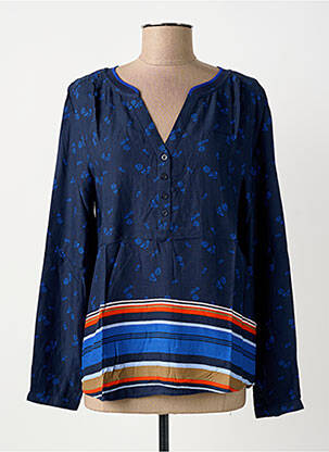 Chemisier imprimé fleurs manches longues bleu STREET ONE femme