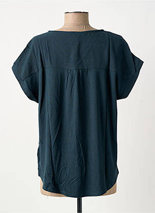 Top tissage crêpe manches courtes vert STREET ONE femme