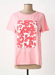 T-shirt coupe droite manches courtes rose STREET ONE femme
