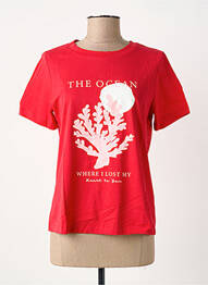 T-shirt sérigraphie manches courtes rouge STREET ONE femme