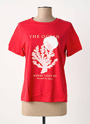 T-shirt sérigraphie manches courtes rouge STREET ONE femme