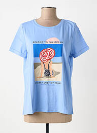 T-shirt coupe droite manches courtes bleu STREET ONE femme