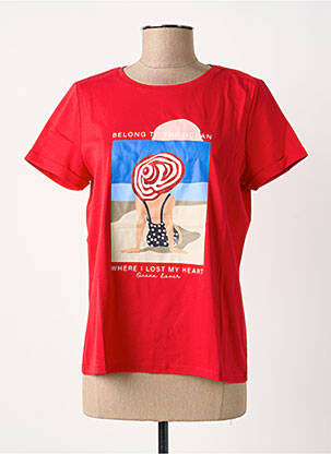 T-shirt coupe droite manches courtes rouge STREET ONE femme