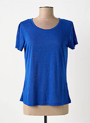 T-shirt stretch manches courtes bleu SCHOOL RAG femme
