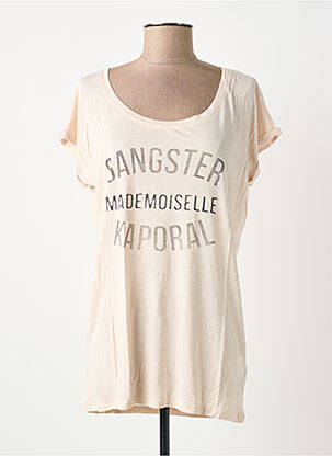 T-shirt sérigraphie manches courtes rose KAPORAL femme