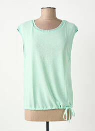 T-shirt stretch manches courtes vert STREET ONE femme