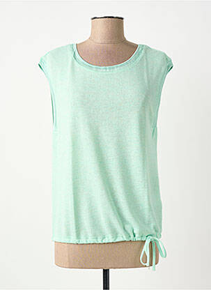 T-shirt stretch manches courtes vert STREET ONE femme